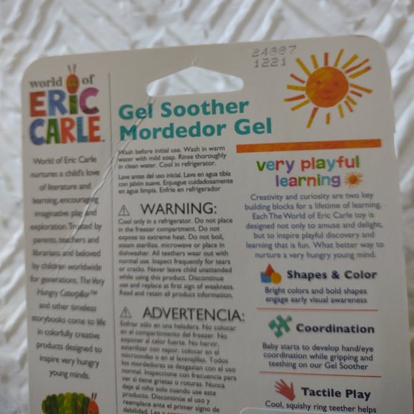 The Very Hungry Caterpillar Gel Soother (Brand New) Sealed NWT Teether - Picture 4 of 4